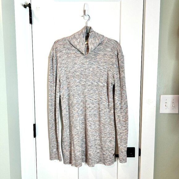 We The Free Stonecold Ribbed Tunic Top Boho Lightweight Split Back Long Sleeve L - Picture 3 of 7